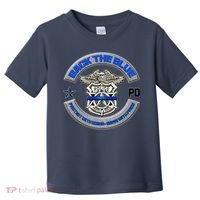 Back The Blue Police Protect And Serve Toddler T-Shirt thumb 0