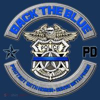 Back The Blue Police Protect And Serve Kids T-Shirt thumb 4