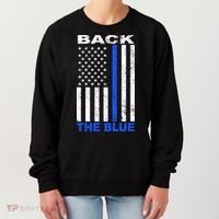 Back The Blue Support Our Police Women's Sweatshirt thumb 0