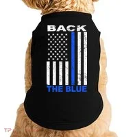 Back The Blue Support Our Police Doggie Tank thumb 0