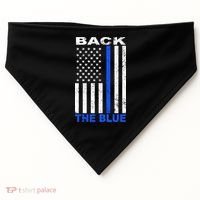 Back The Blue Support Our Police USA-Made Doggie Bandana thumb 0
