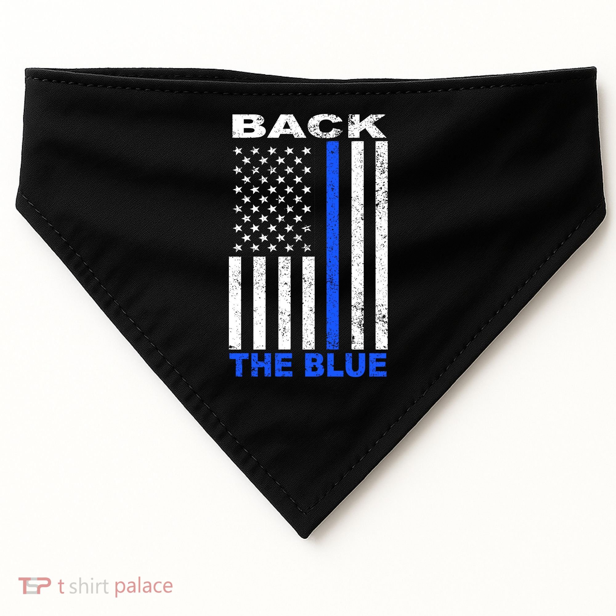 Back The Blue Support Our Police USA-Made Doggie Bandana