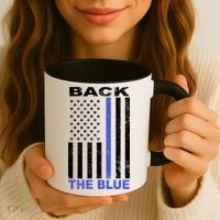 Back The Blue Support Our Police Coffee Mug thumb 3
