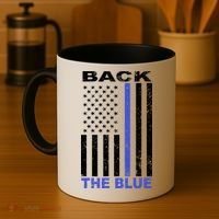 Back The Blue Support Our Police Coffee Mug thumb 4