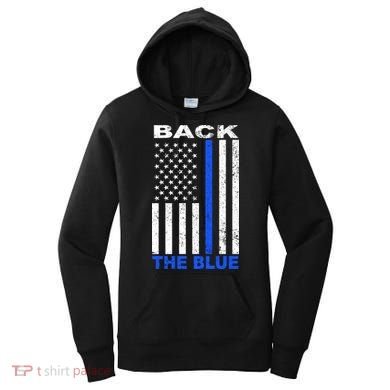 Back The Blue Support Our Police Women's Hoodie