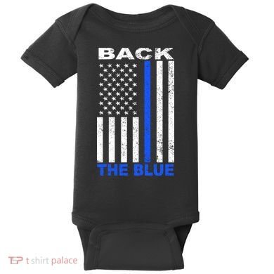 Back The Blue Support Our Police Baby Bodysuit