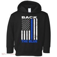 Back The Blue Support Our Police Toddler Hoodie thumb 0