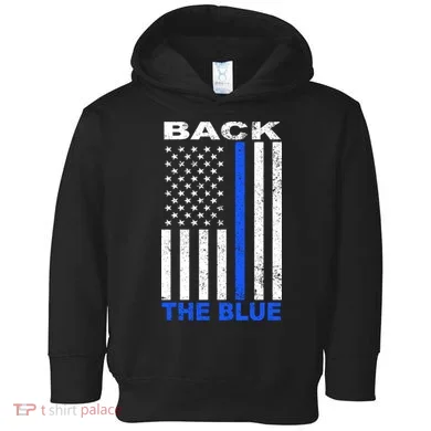 Back The Blue Support Our Police Toddler Hoodie