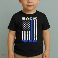 Back The Blue Support Our Police Toddler T-Shirt thumb 2