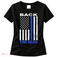 Back The Blue Support Our Police Women's T-Shirt thumb 0
