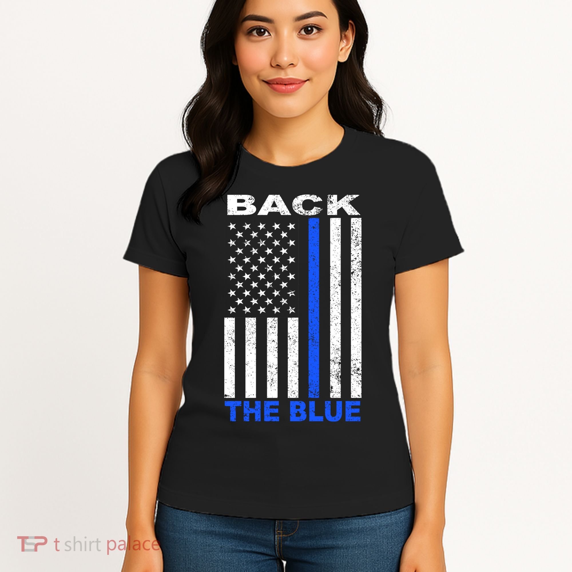 Back The Blue Support Our Police Women's T-Shirt