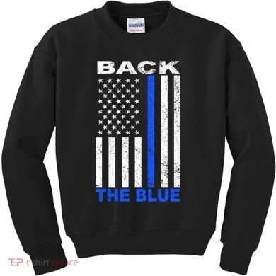 Back The Blue Support Our Police Kids Sweatshirt
