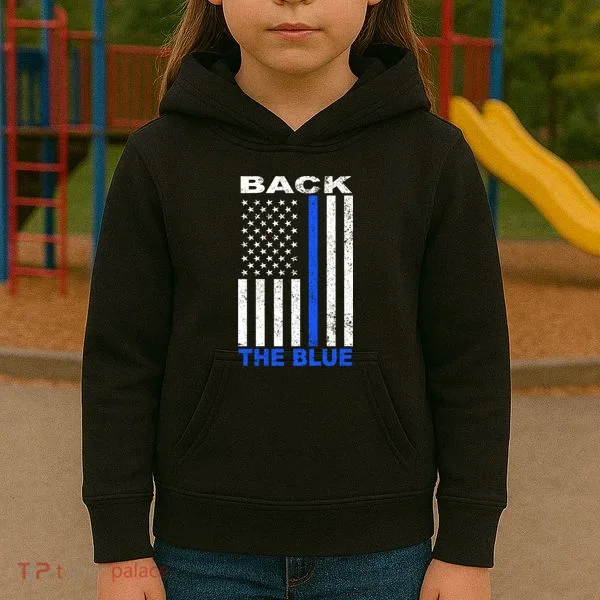 Back The Blue Support Our Police Kids Hoodie
