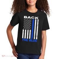 Back The Blue Support Our Police Kids T-Shirt thumb 2