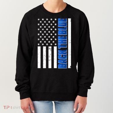 Back The Blue Thin Blue Line US Flag Women's Sweatshirt