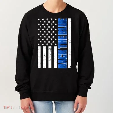 Back The Blue Thin Blue Line US Flag Women's Sweatshirt