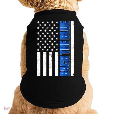 Back The Blue Thin Blue Line US Flag Doggie Tank