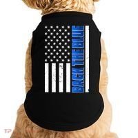 Back The Blue Thin Blue Line US Flag Doggie Tank thumb 0