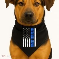 Back The Blue Thin Blue Line US Flag USA-Made Doggie Bandana thumb 1
