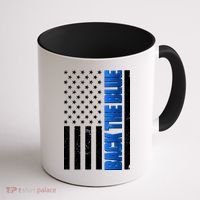 Back The Blue Thin Blue Line US Flag Coffee Mug thumb 1
