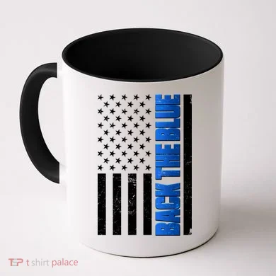 Back The Blue Thin Blue Line US Flag Coffee Mug