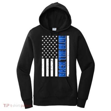 Back The Blue Thin Blue Line US Flag Women's Hoodie
