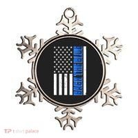 Back The Blue Thin Blue Line US Flag Ornament thumb 0