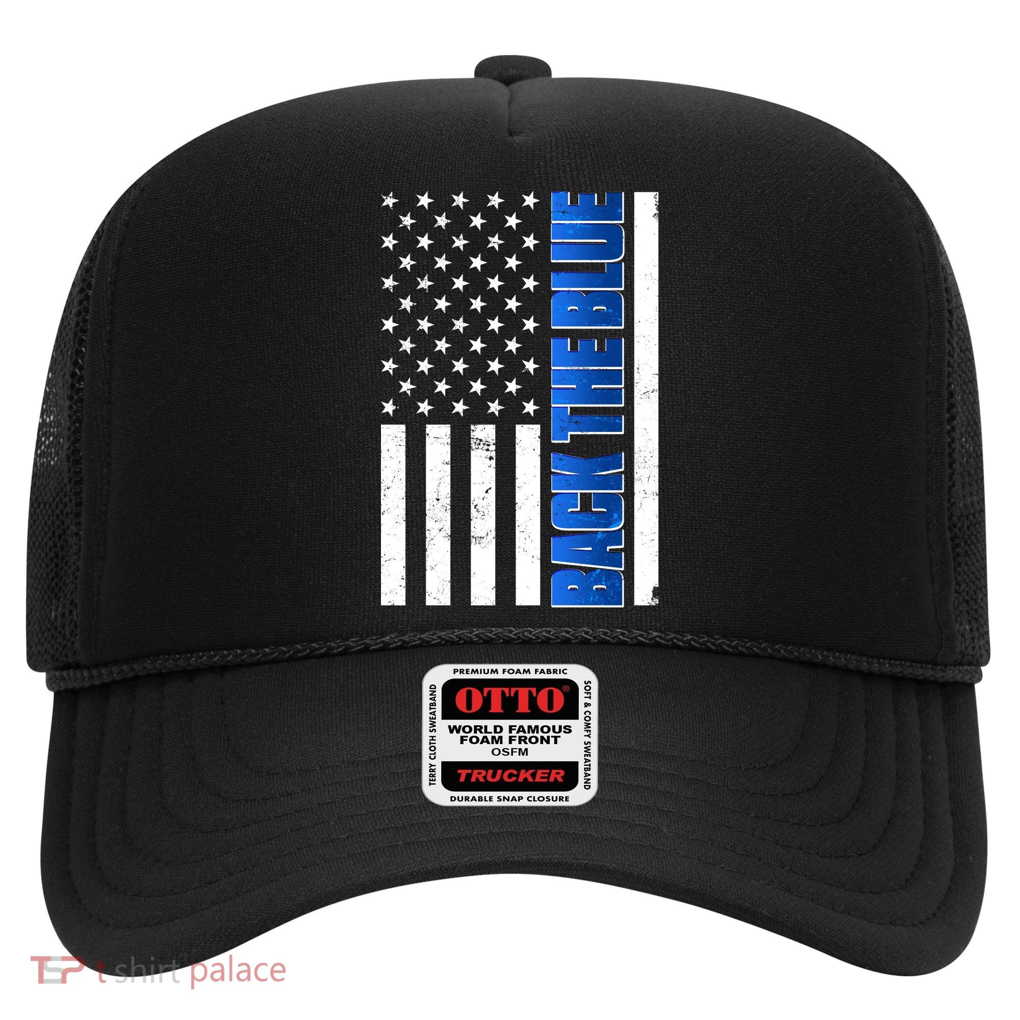 Back The Blue Thin Blue Line US Flag Hat