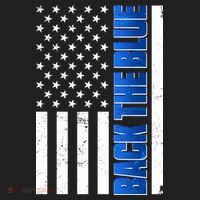 Back The Blue Thin Blue Line US Flag Hat thumb 2