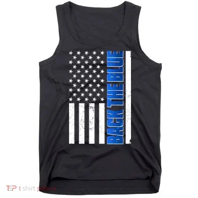 Back The Blue Thin Blue Line US Flag Tank Top