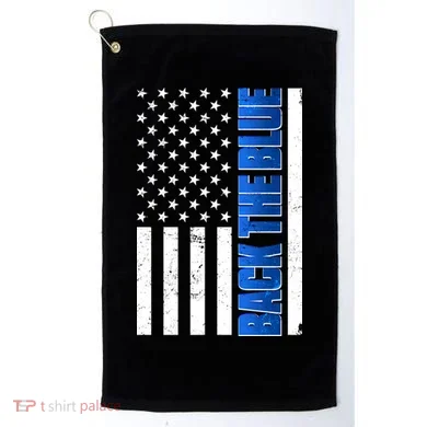 Back The Blue Thin Blue Line US Flag Golf Towel