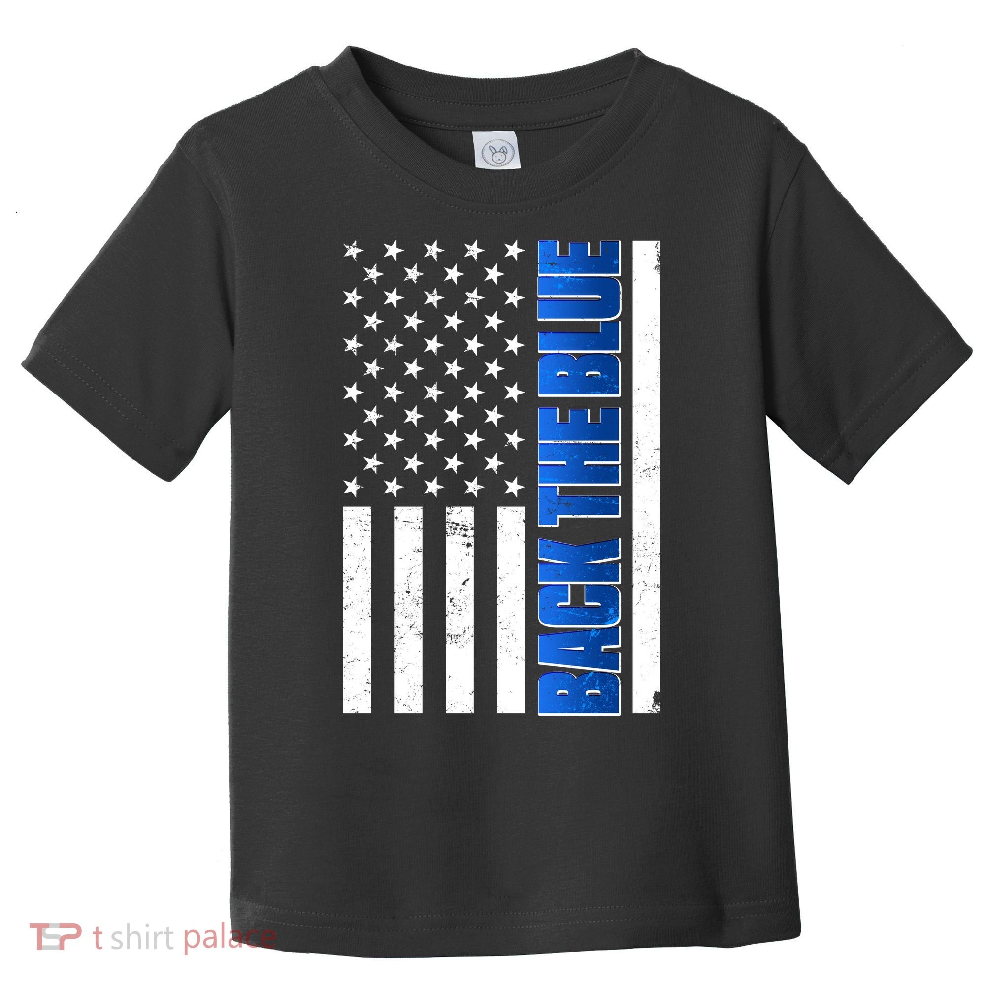 Back The Blue Thin Blue Line US Flag Toddler T-Shirt
