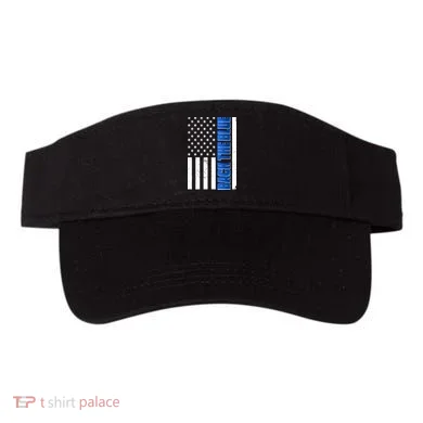 Back The Blue Thin Blue Line US Flag Visor