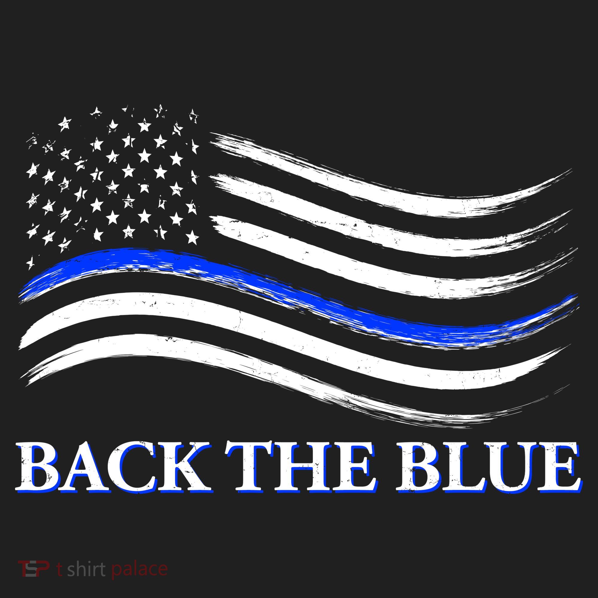 Back The Blue Thin Blue Line USA Flag Women's Sweatshirt