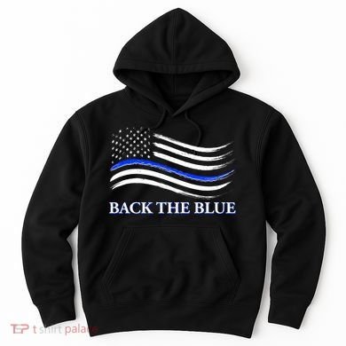 Back The Blue Thin Blue Line USA Flag Hoodie