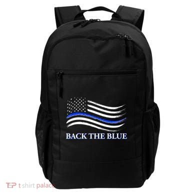 Back The Blue Thin Blue Line USA Flag Backpack