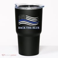 Back The Blue Thin Blue Line USA Flag Tumbler thumb 0