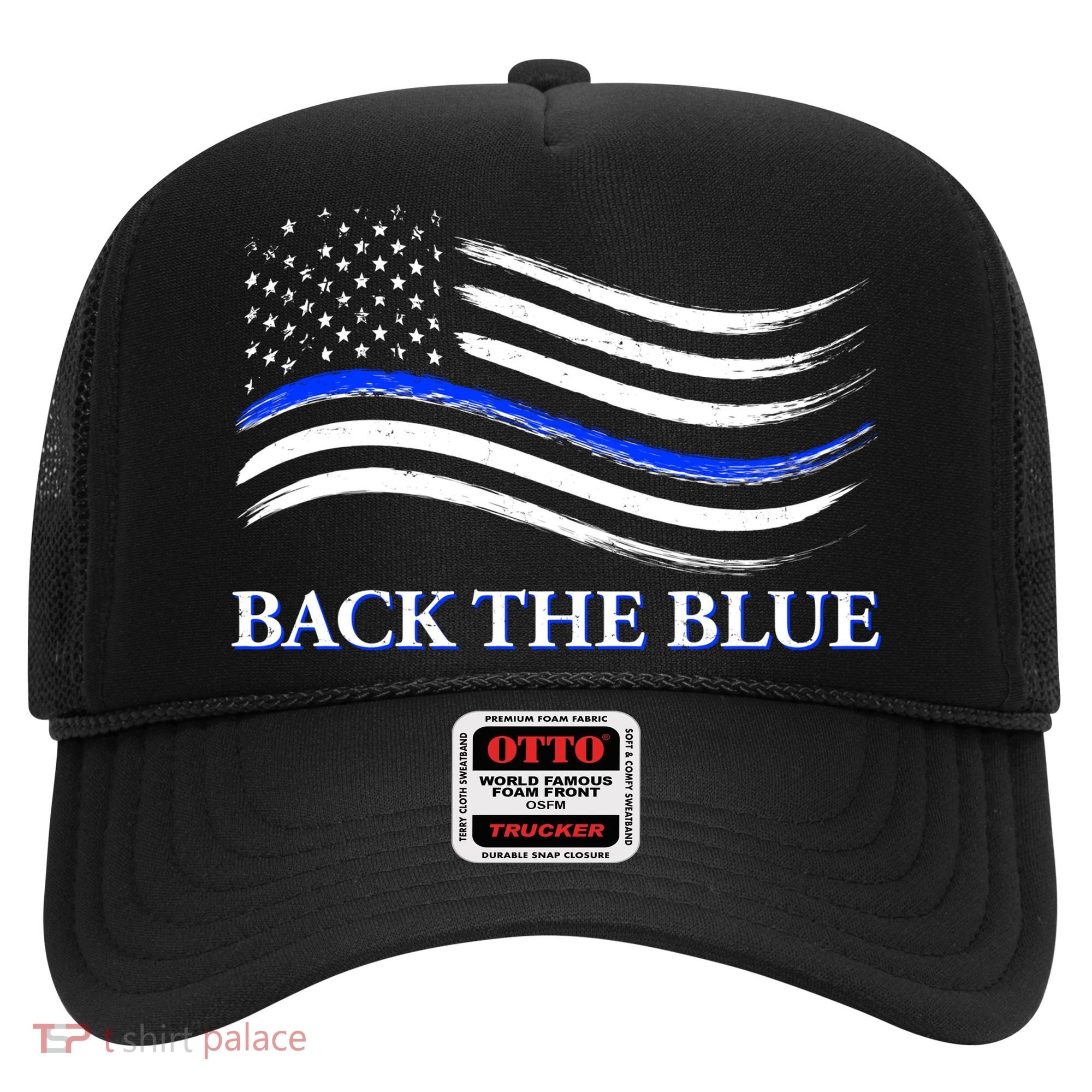 Back The Blue Thin Blue Line USA Flag Hat