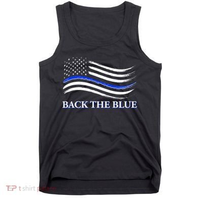 Back The Blue Thin Blue Line USA Flag Tank Top