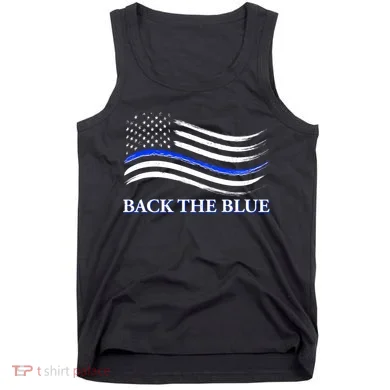 Back The Blue Thin Blue Line USA Flag Tank Top