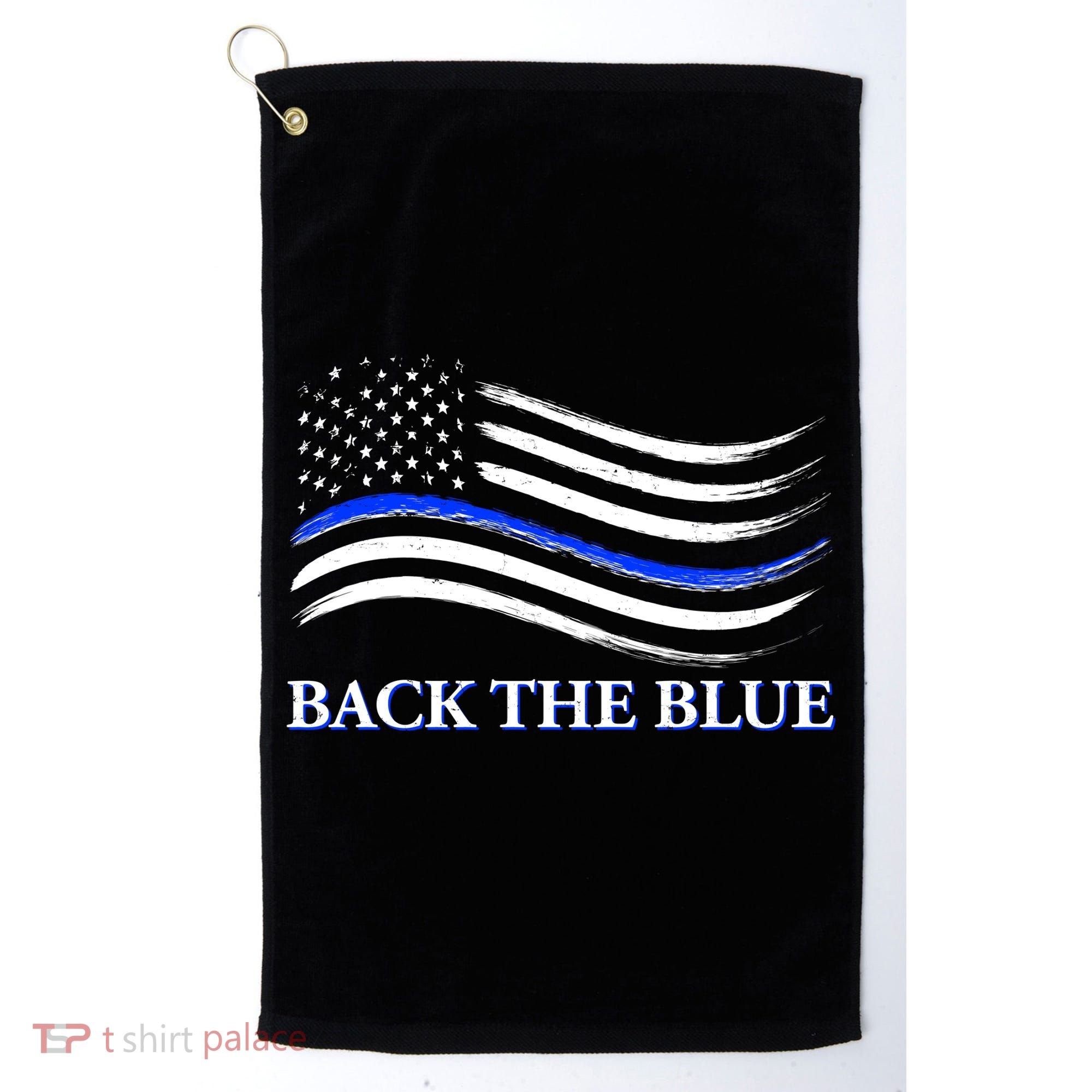 Back The Blue Thin Blue Line USA Flag Golf Towel