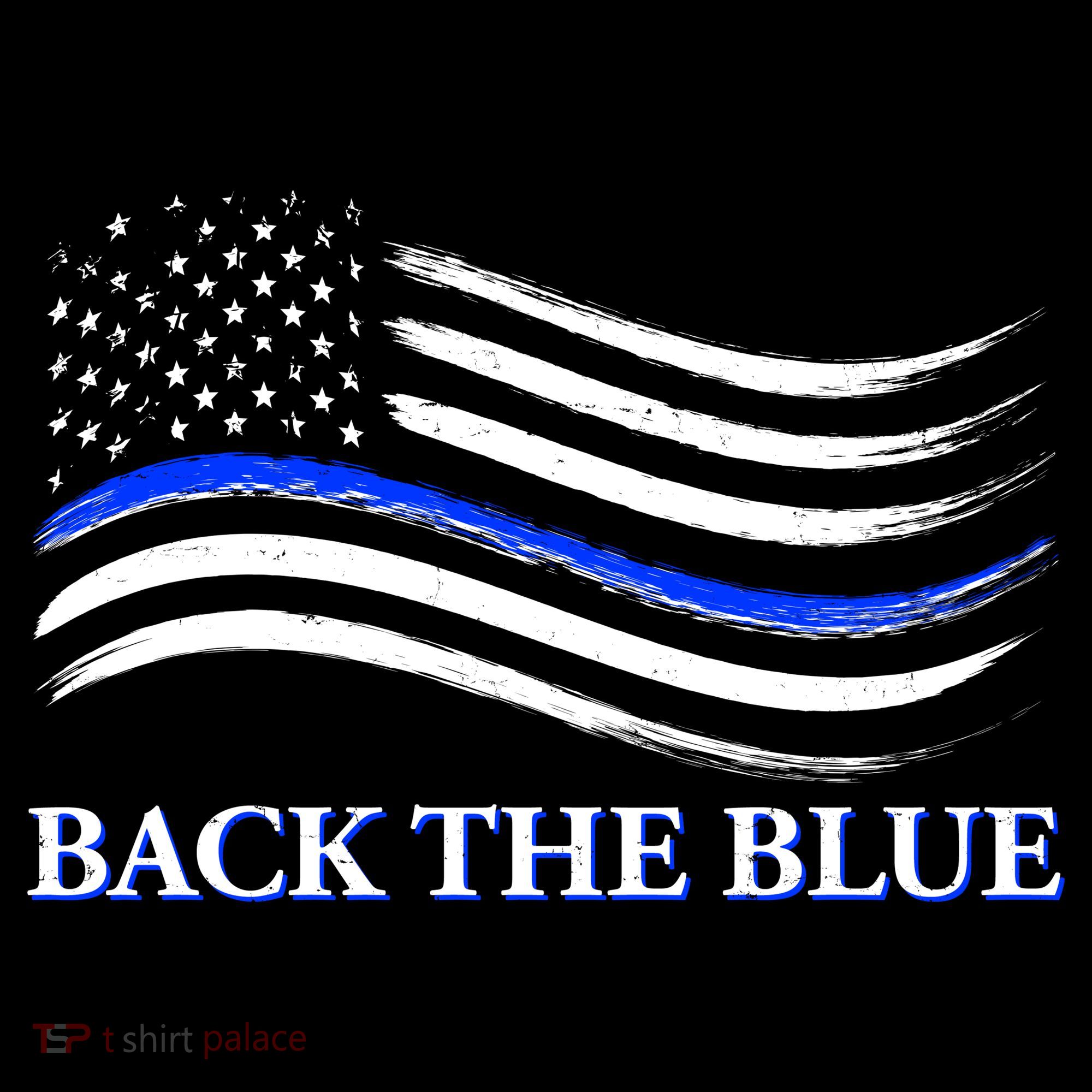 Back The Blue Thin Blue Line USA Flag Toddler T-Shirt