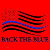 Back The Blue Thin Blue Line USA Flag Santa Hat thumb 1