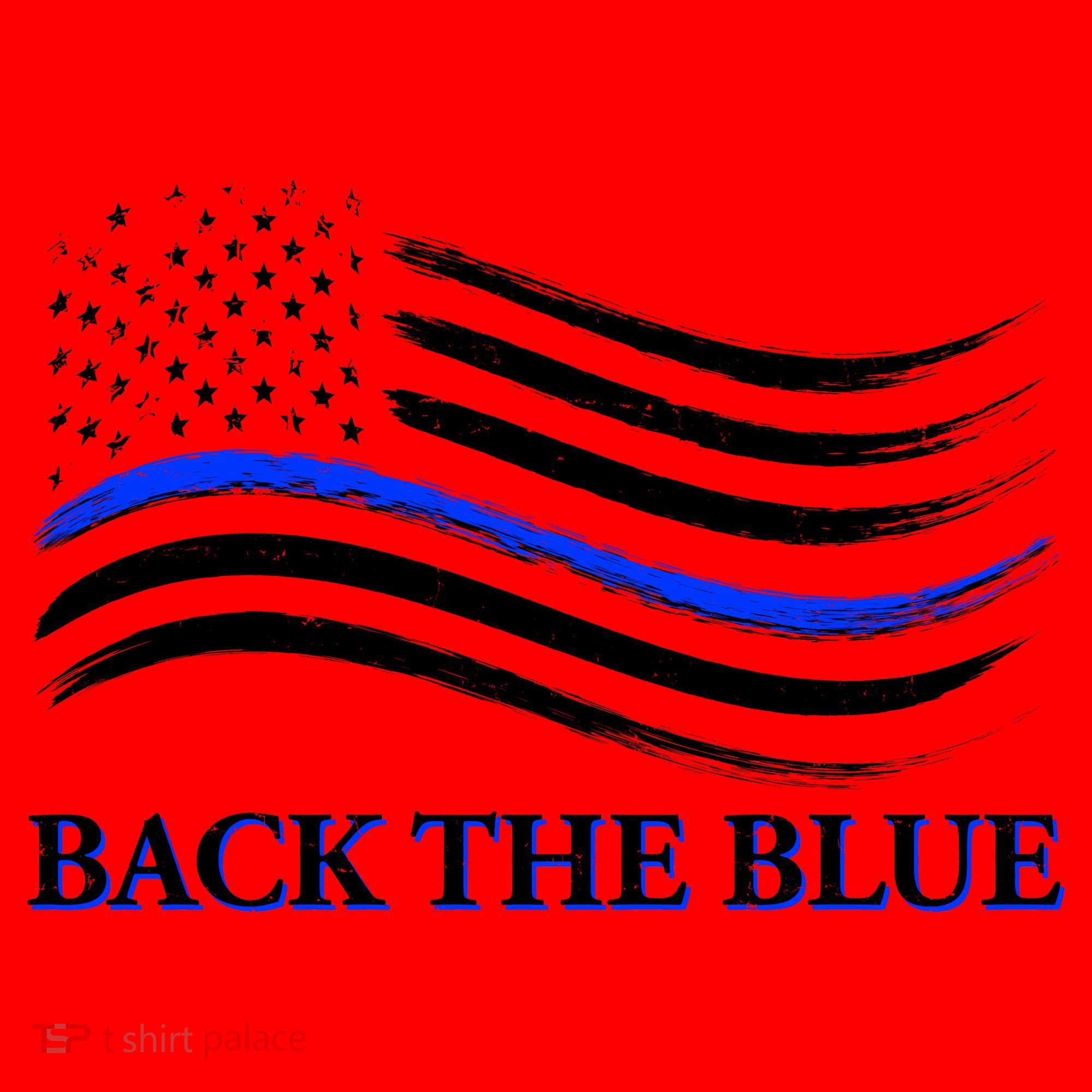 Back The Blue Thin Blue Line USA Flag Santa Hat