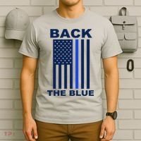 Back The Blue US Thin Line Support Cops T-Shirt thumb 6