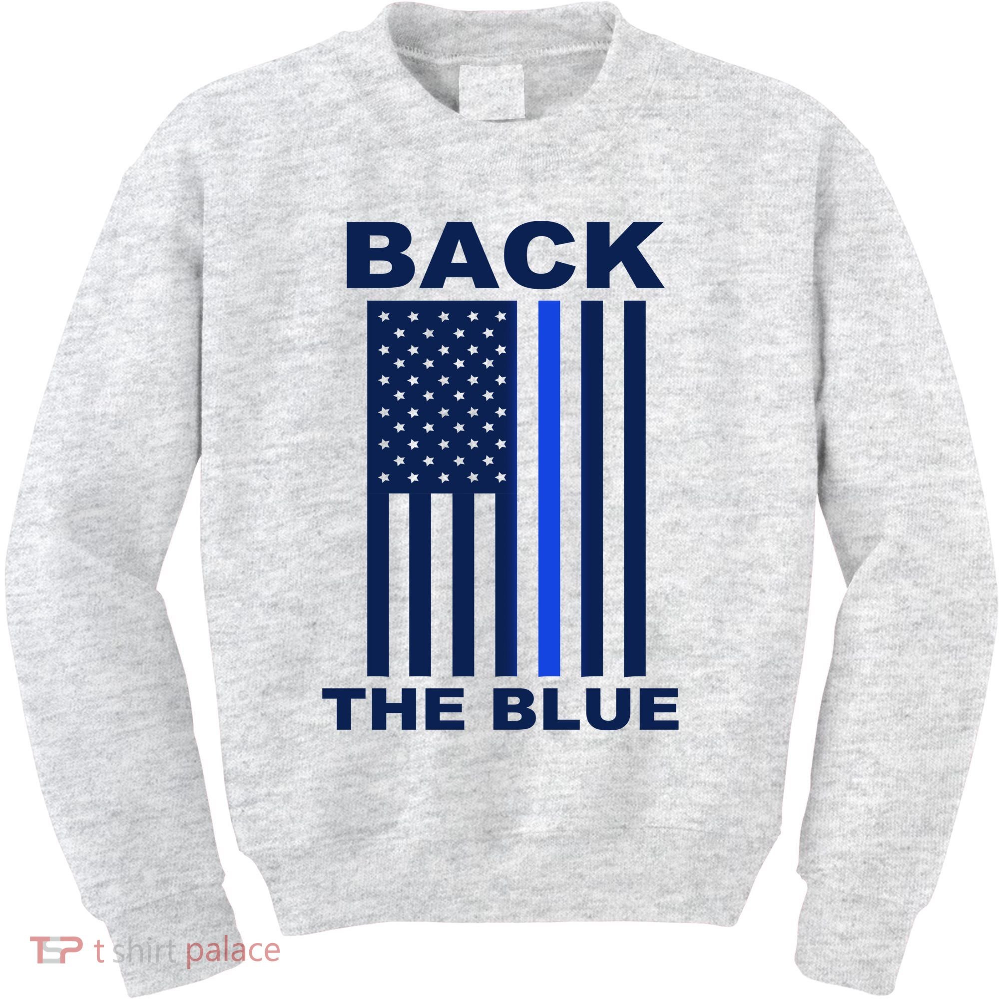 Back The Blue US Thin Line Support Cops Kids Sweatshirt