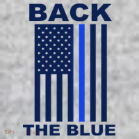 Back The Blue US Thin Line Support Cops Kids Hoodie thumb 2