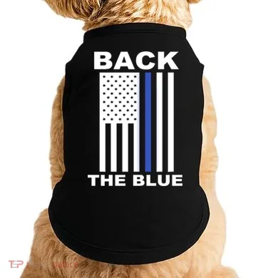 Back The Blue US Thin Line Support Cops Doggie Tank