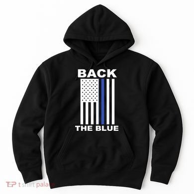 Back The Blue US Thin Line Support Cops Hoodie