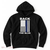 Back The Blue US Thin Line Support Cops Hoodie thumb 0
